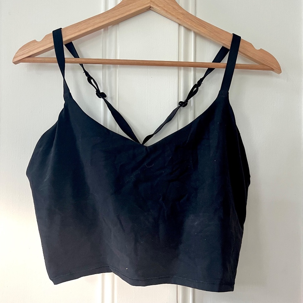 ATHLETA Elation Strappy Crop, Black, Large D-DD
